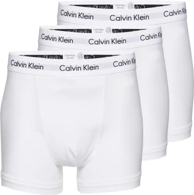 Obrázok produktu pre CALVIN KLEIN 3-balenie pánskych boxeriek Bavlna - Stretch Trunk White U2662G-100, veľkosť:S
