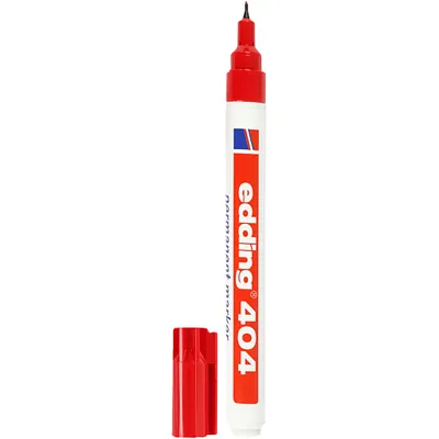 Produktbild von Edding 404, Rot, Rundspitze, Rot, Weiß, Kunststoff, 0,75 mm, 0,75 mm