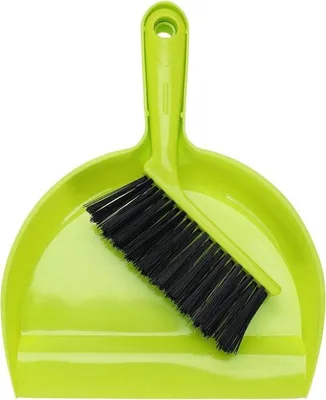 Image de Petite balayette et pelle à poussière - pelle à main avec brosse pour animaux de compagnie et camping.