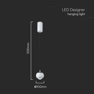 Zdjęcie produktu dla Lampa wisząca LED 3000K biała V-TAC VT-7830-10080