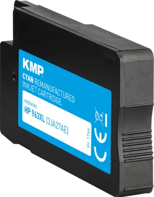 Produktbild von KMP GOLD Tintenpatrone passend für HP 963XL Cyan 3JA27AE mit OEM-Parts und Chip