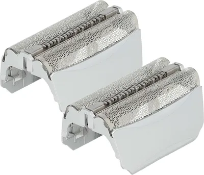 Produktbild von vhbw 2x Doppelscherfolie Ersatz für Braun 51S, 51B für Elektrorasierer + Rahmen, silber
