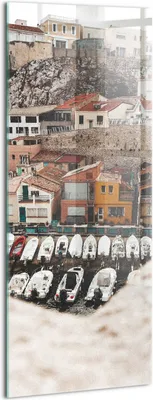 Produktbild von Designer Glasbild - Wandbild - Glas Bild - 50x125 cm - Lodz Und Die Altstadt