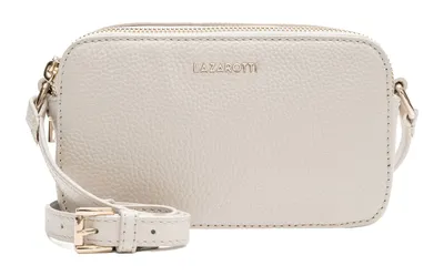 Image de Lazarotti Cuir sac à épaule bandoulière Bologna Leather Crossbody Bag Cream White écru