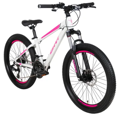 Produktbild von Kinderfahrrad Davi Bella Aluminium 24 Zoll, 130–160 cm, 21 Gänge, Weiß/Rosa