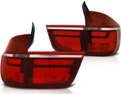 Produktbild von LED Lightbar Rückleuchten passend für BMW X5 E70 Bj. 07-10 Rot/Chrom