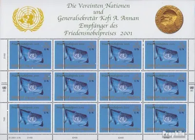 Produktbild von Briefmarken UNO - Wien 2001 Mi 350Klb Kleinbogen (kompl.Ausg.) postfrisch Friedensnobelpreis
