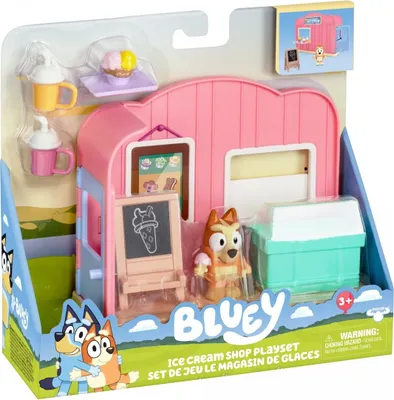 Produktbild von BlueY Mini-Spielsets Eisdiele-Spielset . Enthält Bingo-Figur mit beweglichen Gelenken und Zubehörteile