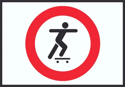 Produktbild von Skateboard fahren verboten Symbol Schild A0 (841x1189mm)