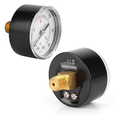Imagen del producto de Manómetro de conexión trasera, manómetro axial, manómetro de presión de aire, manómetro de presión de agua, manómetro de 1/4 BSPT