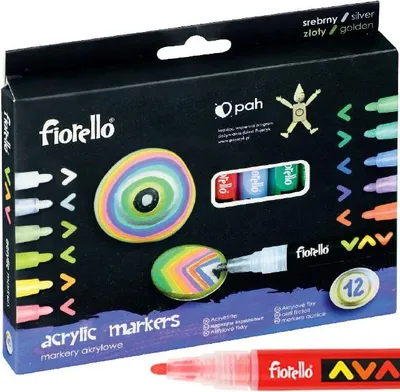 Image de Marqueurs acryliques 12 couleurs FIORELLO