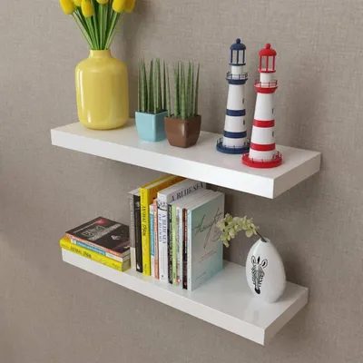Produktbild von Wandregale 2 Stk. MDF Weiß