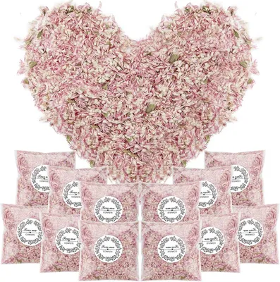 Produktbild von Biologisch Abbaubare Konfetti, 12 Stück, Getrocknete Rosenblätter, für Hochzeiten