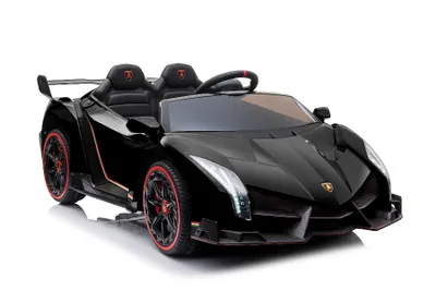 Produktbild von Kinderfahrzeug - Elektro Auto "Lamborghini Veneno" - lizenziert - 12V10AH, 4 Motoren- 2,4Ghz Fernsteuerung, MP3, Ledersitz+EVA+Allrad+2 Sitzer-Schwarz