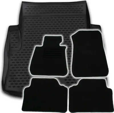 Produktbild von Gummi-Kofferraumwanne + Fußmatten Set für 3er BMW E90, Bj. 3/2005-10/2011