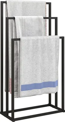 Produktbild von HOMCOM Handtuchhalter Stehend Handtuchständer mit 3 Stangen, Handtuchleiter