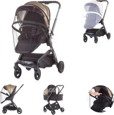Produktbild von Chipolino Moskitonetz Lux, Insektenschutz, Kinderwagen, Buggy, Reißverschluss schwarz