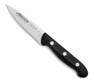 Produktbild von Mondador Messer Arcos Maitre 150300 in Nitrum Edelstahl und mango in Polypropylen mit 10 cm Klinge in Blisterverpackung.