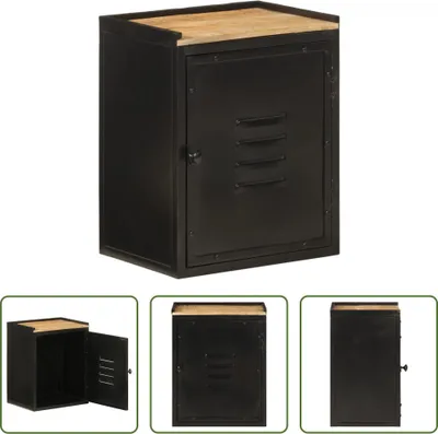 Zdjęcie produktu dla The Living Store Szafka łazienkowa 40x30x50 cm żelazo i lite drewno mango