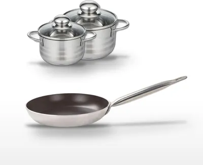 Image de Lot Poêle 32cm & 2 Faitouts Elo Bistro Line