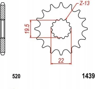 Produktbild von Ritzel 11Z Teilung 520 für SUZUKI LT-F 160 Quadrunner 91-04 front sprocket