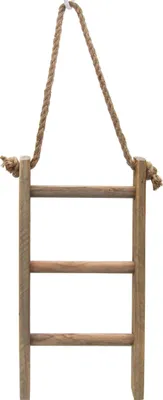 Produktbild von 1.07 Kleine Deko Leiter zum hängen oder stellen - ca. 40 x 20 cm - Holz Leiter mit Seil