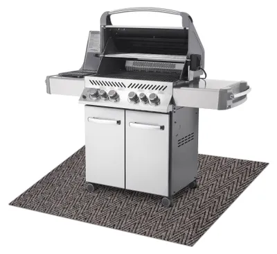 Image de Tapis de protection pour barbecue MAGNUS 1951 pour terrasse, extérieur - beige beige 100x120 cm