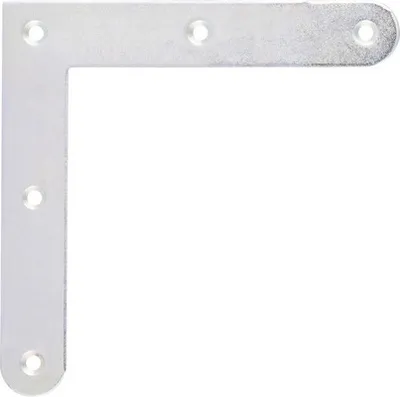 Obrázek produktu pro Spojovací úhelník rohový se zaoblenými rohy 120x120x20 mm galvanicky pozinkovaný