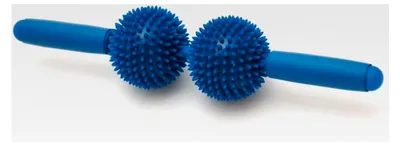 Produktbild von Spiky Twin Roller, Reflexzonen-Massagegerät für Wirbelsäule und Cellulitebehandlung, blau