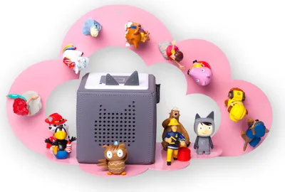 Produktbild von moin minis Wolke Rosa magnetisches Regal kompatibel mit 25 Tonie Figuren und Tonie Box Wolkenregal für Kinder Hörfiguren Magnetregal