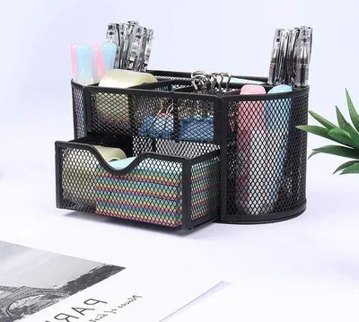 Produktbild von Famanu Büro-Organizer mit Schublade und Stifthalter - Platzsparendes Design