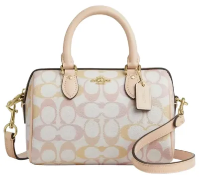 Zdjęcie produktu dla Torebka damska Coach Mini Rowan, model crossbody, kolor: kremowy/pastelowy róż