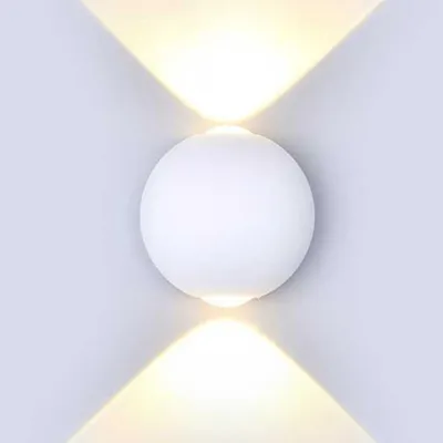 Immagine prodotto di V-TAC VT-836 Lampada LED COB 6W da parete alluminio bianco wall light bianco caldo 3000K IP65 - SKU 8301