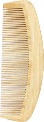 Produktbild von Natürlicher Haarkamm aus Bambus mit breiten Zinken für Damen und Herren, antistatischer Afro-Gabelkamm, Entwirrungsbürste für lockiges, glattes und nasses Haar, verhindert Haarbruch, stimuliert das Wachstum der Kopfhaut