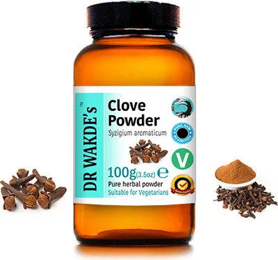 Produktbild von DR WAKDE'S Nelkenpulver - 100 g (3,5 Unzen) | Rein, Raw & Getrocknetes Pulver | Ayurveda-Kruter | Vegan | Nichts hinzugefgt, nichts entfernt |
