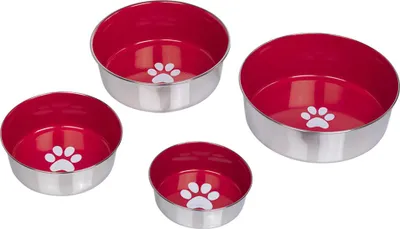 Produktbild von Nobby Edelstahlnapf Heavy Paw, rutschfest rot, Fassungsvermögen: 2,7 l