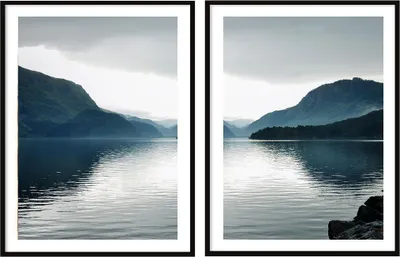 Immagine prodotto di BILDPOSTER IN QUADRO 53x73cm Dittico con 2 dipinti Montagne del lago P2075