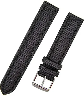 Produktbild von Uhrenarmband RAUTEN-87A grau 18mm KUNSTLEDER Textiloptik