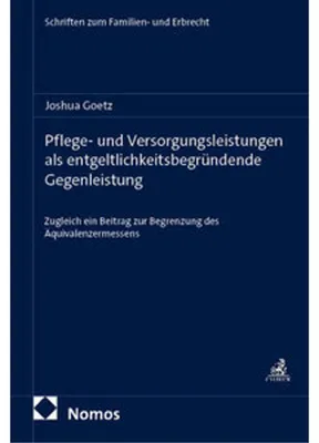 Produktbild von Pflege- und Versorgungsleistungen als entgeltlichkeitsbegründende Gegenleistung