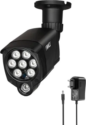 Obrázek produktu pro 8 LED infračervené osvětlení, dosah 30 m, pro bezpečnostní kamery, noční vidění 90°, včetně napájecího adaptéru 12 V, 1 A, černé