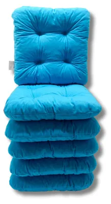 Obrázek produktu pro Sada 6 prošívaných podsedáků na židle 40x40x8 cm z mikrovlákna - 1331
