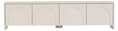 Image de CALICOSY - Meuble TV 4 portes couleur crème L180 cm - ARCADIA