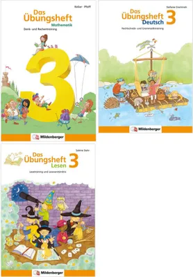 Produktbild von Sicher ins 4. Schuljahr - Sparpaket: Rechnen - Schreiben - Lesen - Grammatik · Klasse 3, 3 Teile