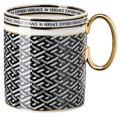 Obrázek produktu pro Rosenthal Versace La Greca Signature Černý hrnek s uchem