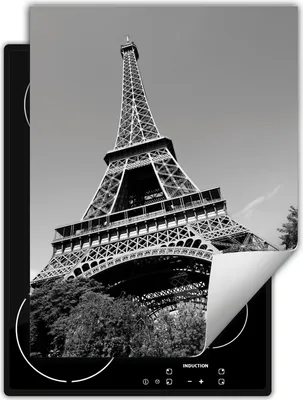 Produktbild von DarHaus Herdabdeckplatte Einteilig Küche Abdeckplatte für Glaskeramikfeld Abdeckung Induktionskochfeld Aufrollbare Matte 40x52 cm, grau - Paris