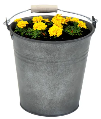 Produktbild von Mega Collections Eimer/Pflanztopf Eddy -Zink - vintage anthrazit - D13 X 11 cm