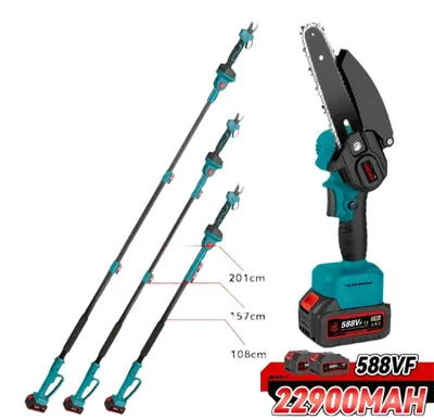 Immagine prodotto di Troncatrice a catena telescopica - Troncatrice a catena mini - Potatore elettrico - Troncatrice a catena telescopica a batteria