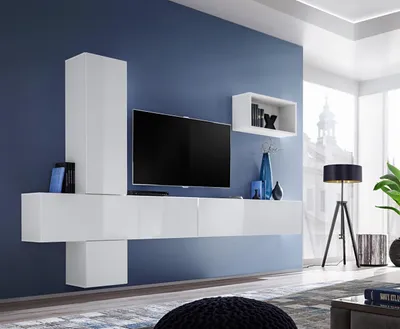 Produktbild von Wohn Zimmer TV-Ständer Designer Komplett Set Wandregal Modern Möbel