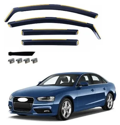 Produktbild von 4-teiliges Set Windabweiser für Audi A4 B8 Limousine (4-Türer), Baujahr 2008–2015