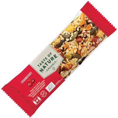 Productafbeelding van Taste of Nature, biologische cranberry, 40 gram